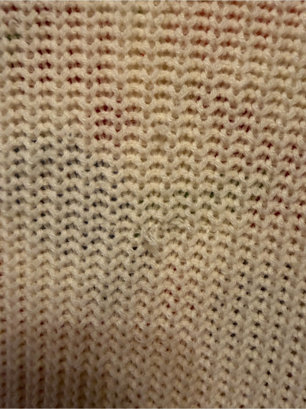 Forever 21 Cream Cardigan with Burgundy Star Accents - Picture 3 of 7